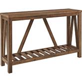 52" Rustic Entryway Console Table in Rustic Oak