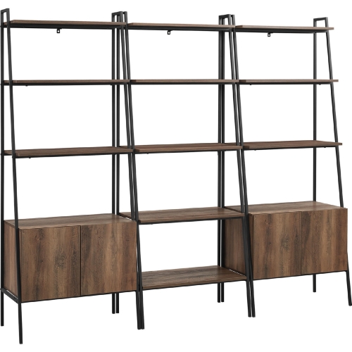 Arlo 3 Piece Storage Bookcase Set in Reclaimed Barnwood