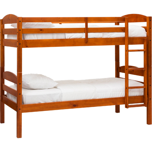 Carolina Twin over Twin Wood Bunk Bed in Cherry Finish