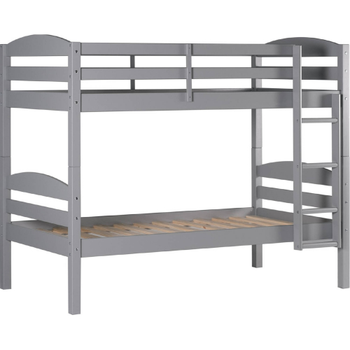 Carolina Twin over Twin Wood Bunk Bed in Grey Finish