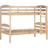 Carolina Twin over Twin Wood Bunk Bed in Natural Finish