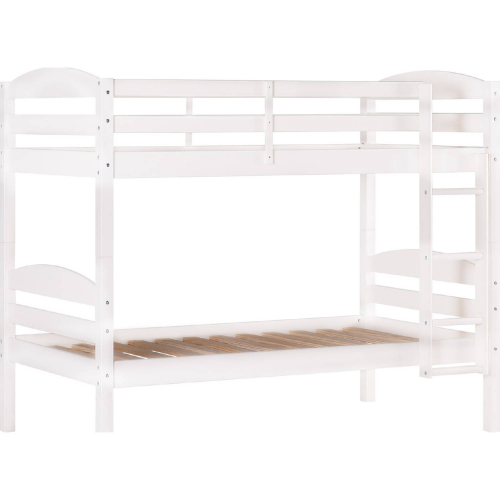 Carolina Twin over Twin Wood Bunk Bed in White Finish