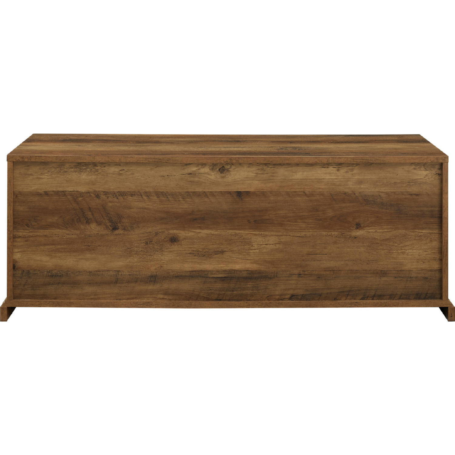 Walker Edison Birch Sliding Grooved Door Entryway Bench