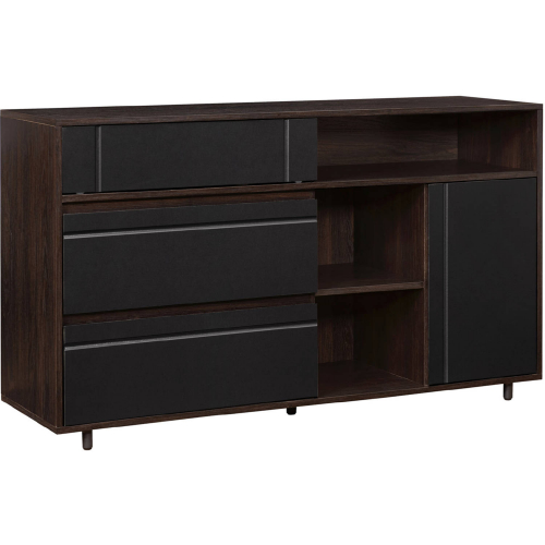 Beckett 52" Storage Sideboard in Dark Espresso & Black