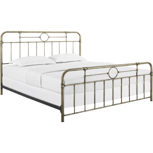 King Bed in Bronze Metal Pipe