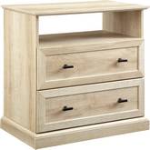 Classic 2 Drawer End Table in White Oak