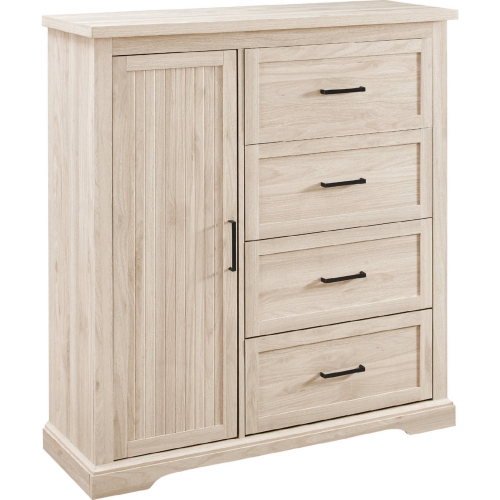 Jolene 45" 4 Drawer Grooved Wardrobe in Birch Finish