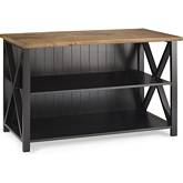 52" Storage Console Table in Reclaimed Barnwood & Black