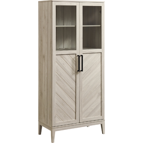 68" Chevron Storage Cabinet in Birch