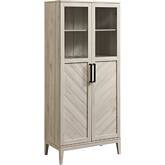 68" Chevron Storage Cabinet in Birch