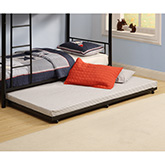 Twin Roll-Out Trundle Bed Frame in Black Powder Coated Steel