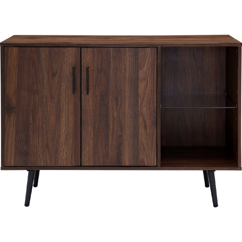 44" Mid Century Modern TV Stand Buffet in Dark Walnut