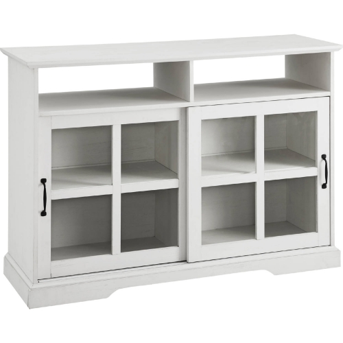 Boden 48" Sliding Glass Door Sideboard in Brushed White Finish