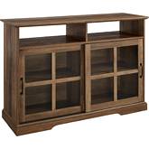 Boden 48" Sliding Glass Door Sideboard in Reclaimed Barnwood