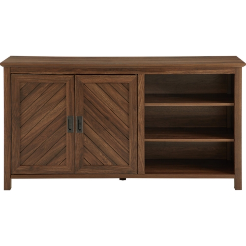 Mila 58" 2 Door Angled Groove Sideboard in Dark Walnut Finish