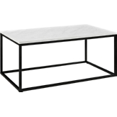 42" Mixed Material Coffee Table in Marble Finish