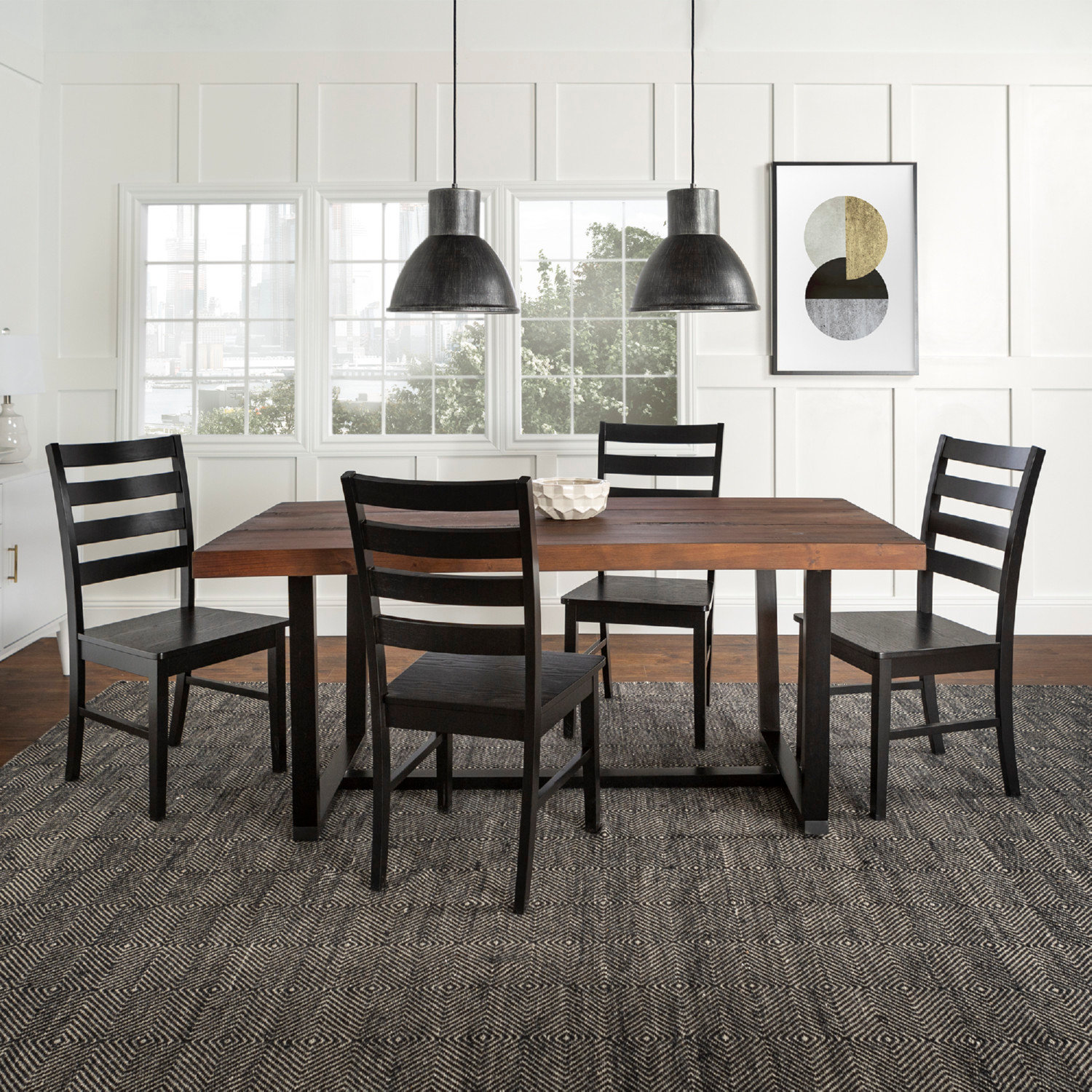 Walker edison deals black dining table