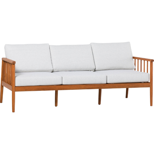 Circa Outdoor Spindle Style Sofa in Brown Finish Wood