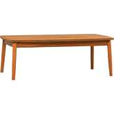 Circa Outdoor Spindle Style Coffee Table in Brown Finish Wood