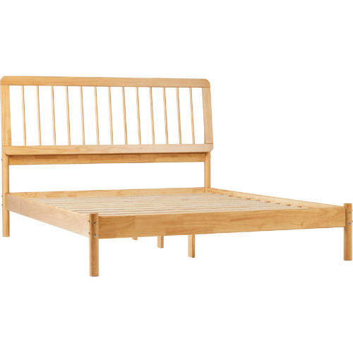 Cama Solid Wood Queen Spindle Bed in Natural Pine