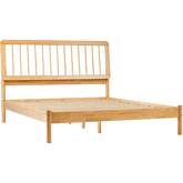 Cama Solid Wood Queen Spindle Bed in Natural Pine