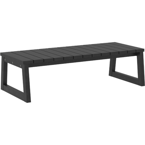 Cologne Outdoor Slat Top Coffee Table in Black Wash Wood