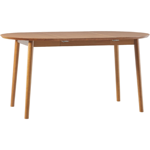 Damsel 40" Extension Oval Extension Dining Table in Caramel Finish