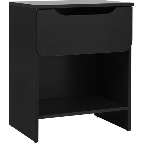 Domm 1 Drawer Nightstand in Black Finish