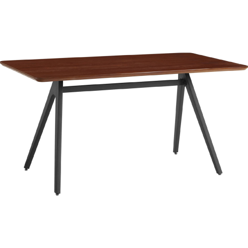 Garret 60" Dining Table in Dark Walnut Veneer & Metal