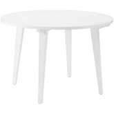 Kochi 45" Round Dining Table in White Finish Wood