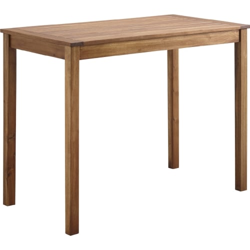 Outdoor 48" Counter Height Dining Table in Brown Acacia Wood