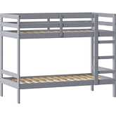 Sophie Twin Over Twin Bunk Bed in Grey Finish Wood