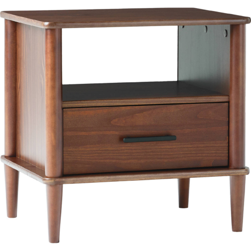 20" Spindle Leg Nightstand in Walnut Finish