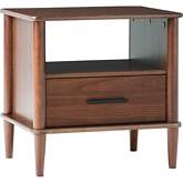 20" Spindle Leg Nightstand in Walnut Finish