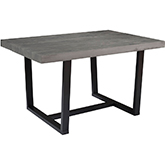 52" Distressed Solid Wood Dining Table in Grey Wood