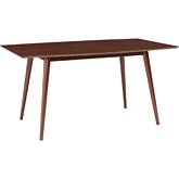 60" Mid Century Dining Table in Walnut Finish