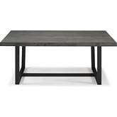 72" Solid Wood Dining Table in Distressed Grey Finish Pine