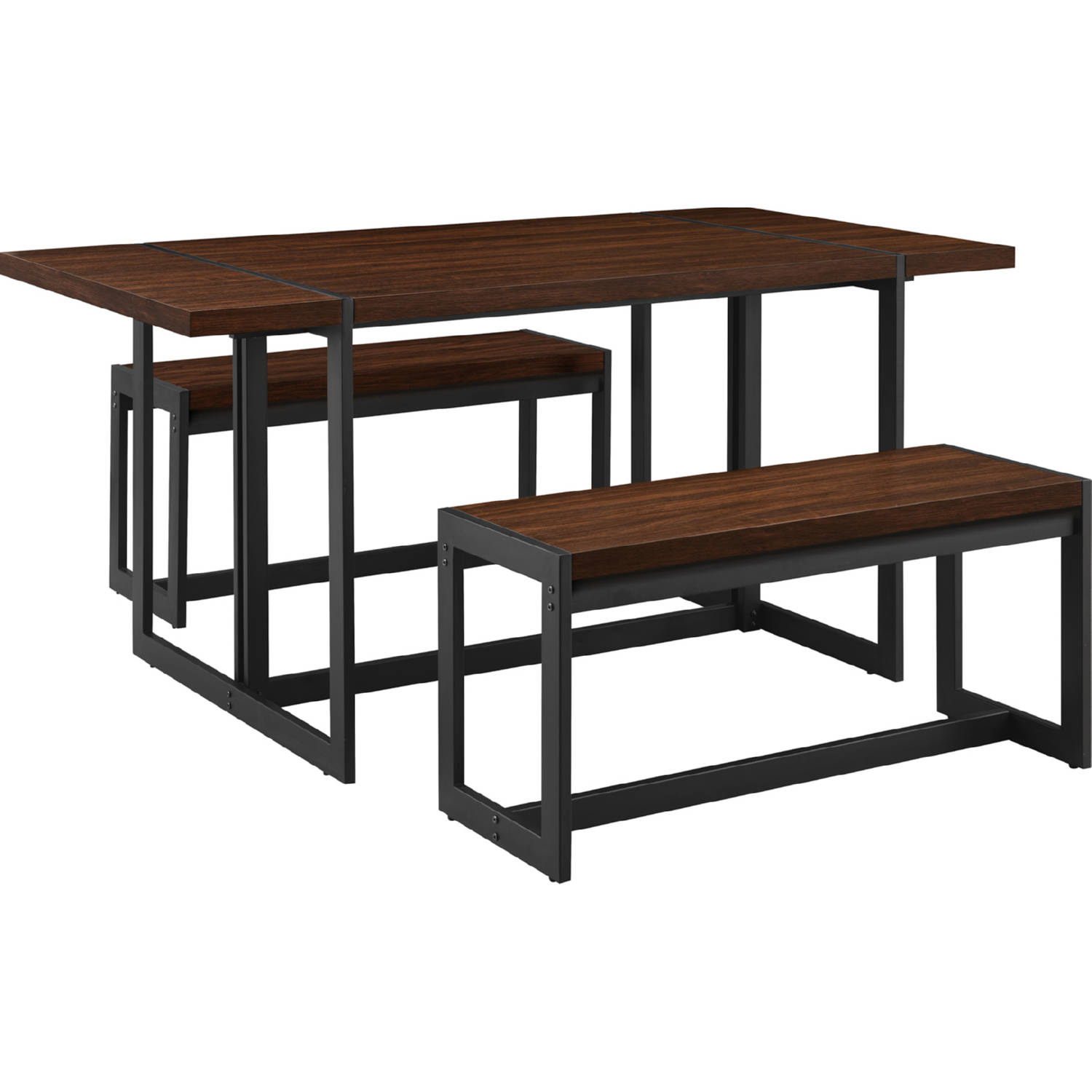 Dark walnut dining discount bench