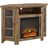 48" Corner Fireplace TV Stand in Barnwood