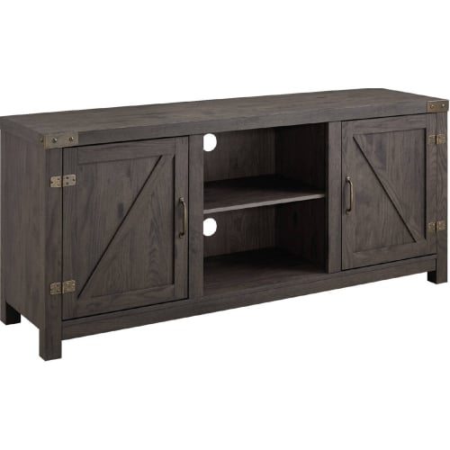 Barn Door 58" TV Stand Console in Sable Finish