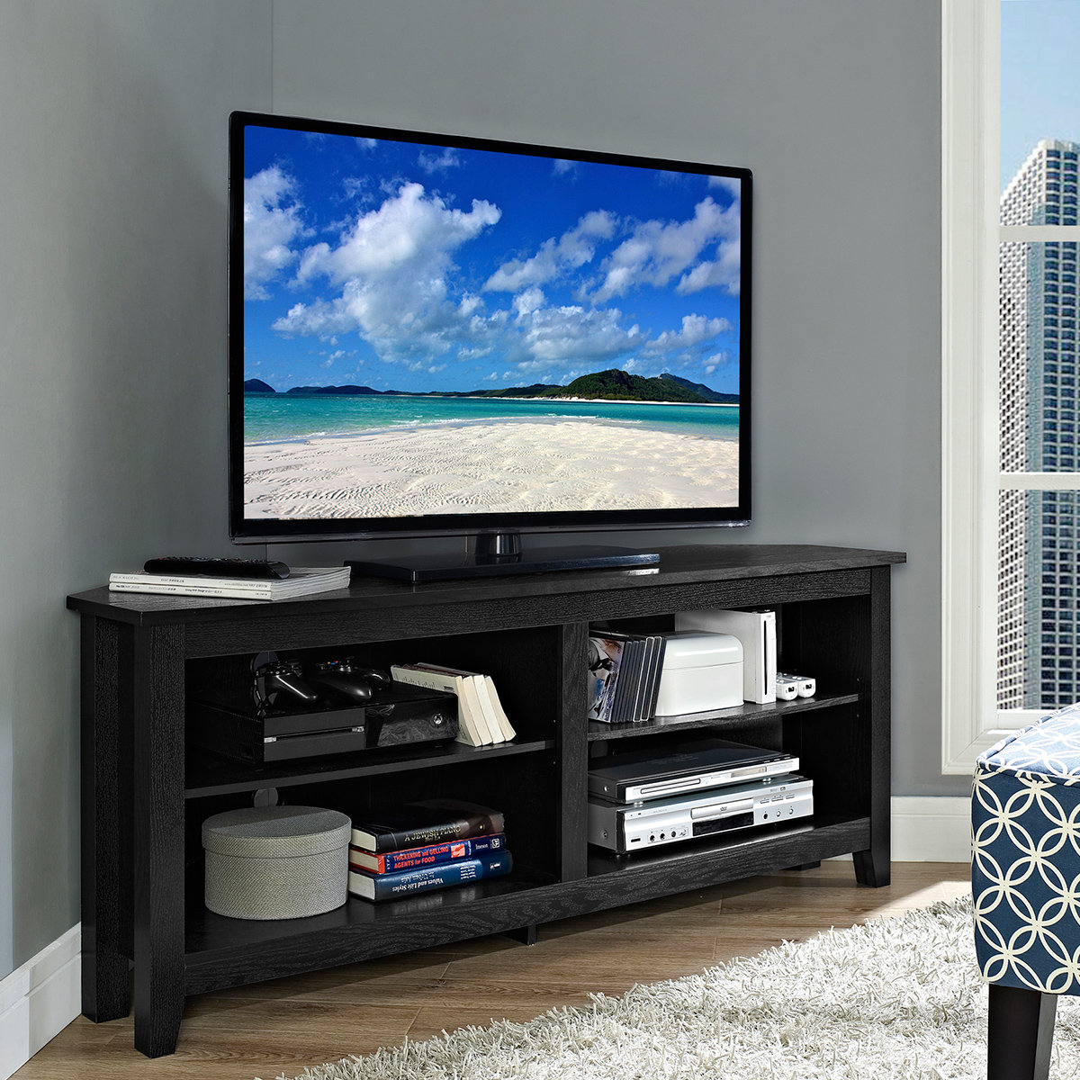 Corner tv deals stand 58 inch