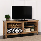 58" Barnwood Wood TV Stand Console