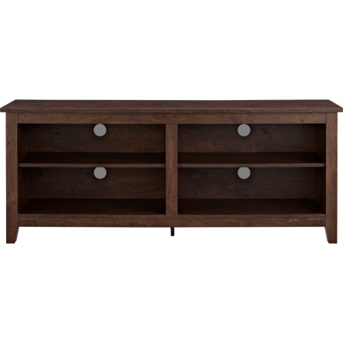 58" Wood TV Stand Media Storage Console in Brown