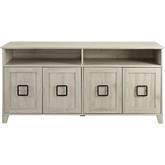 58" 4 Door Modern TV Stand Console in Birch