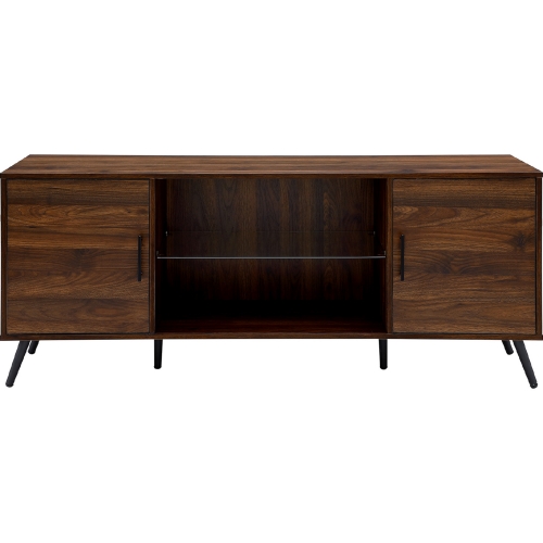 60" Mid Century Modern TV Stand in Dark Walnut