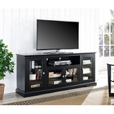 70" Black Wood Highboy TV Stand