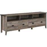 Clair 70" 4 Drawer TV Stand in Grey Wash Finish