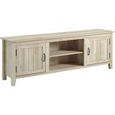 70" Modern Farmhouse TV Stand in White Oak Finish