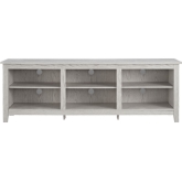 70" Wood TV Stand Media Storage Console in White Wash