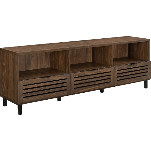 70" Modern TV Stand in Dark Walnut Finish